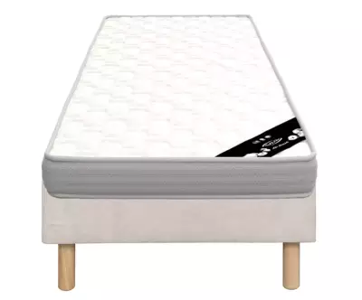 Pack sommier Senesi beige avec matelas Elbe