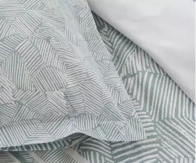 Détail motifs parure de lit Mint