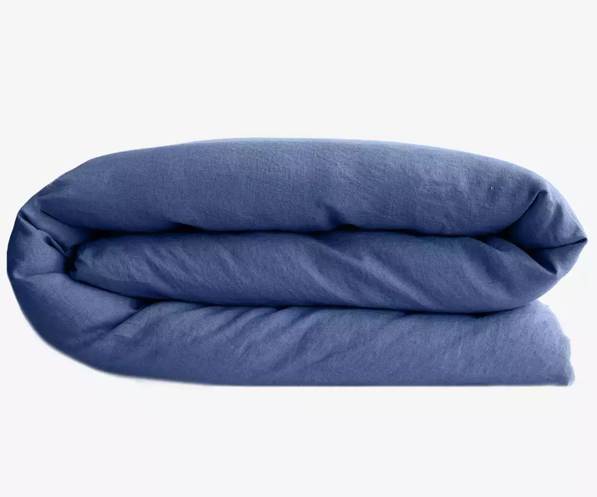 Housse de couette en coton bleu Salang Housse de couette en coton bleu Salang
