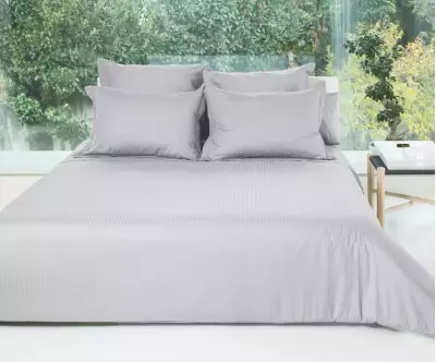 Ensemble taie de traversin gris clair