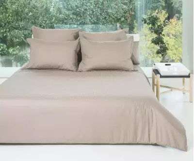 Ensemble taie de traversin taupe
