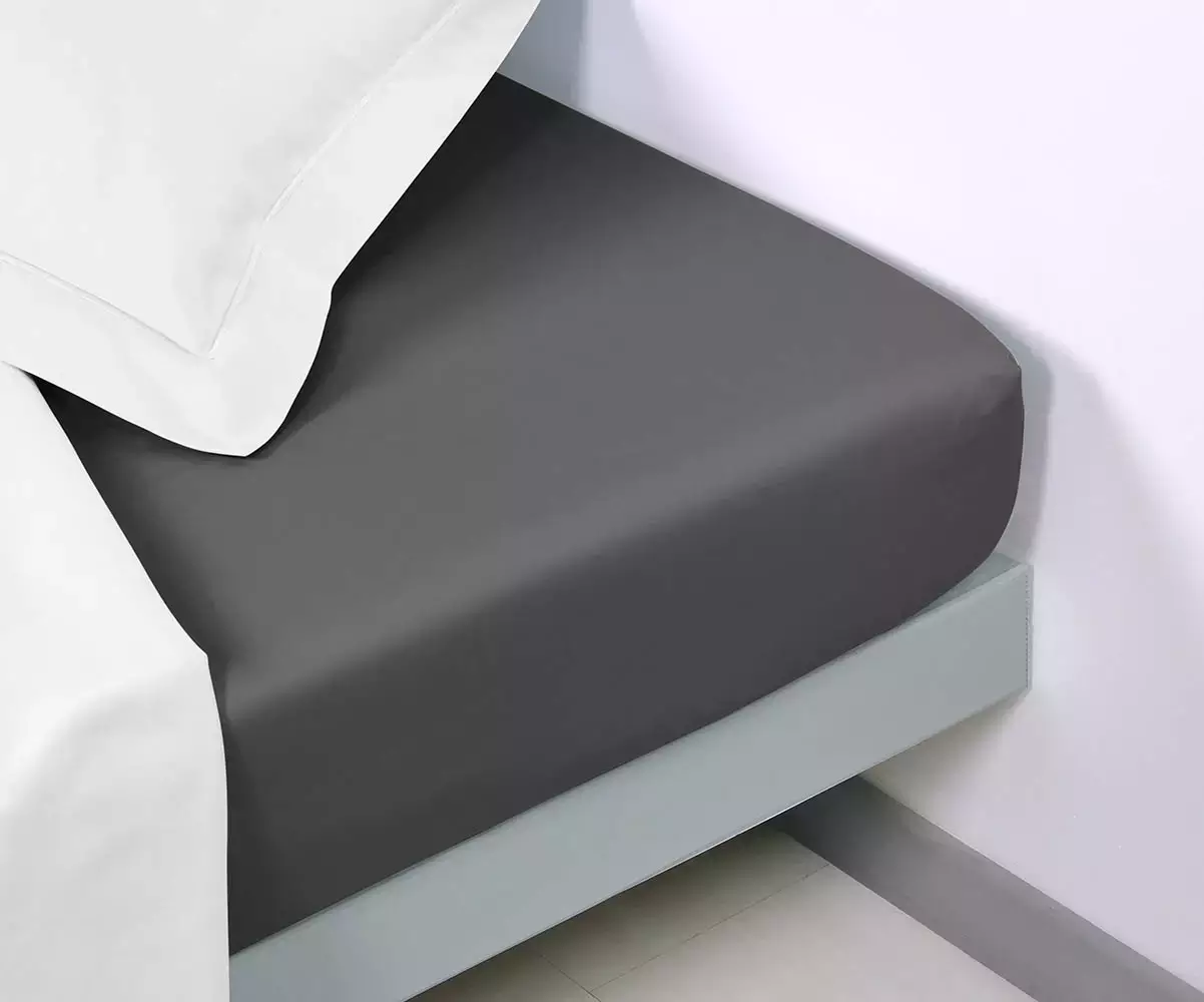 Drap housse gris anthracite Drap housse gris anthracite