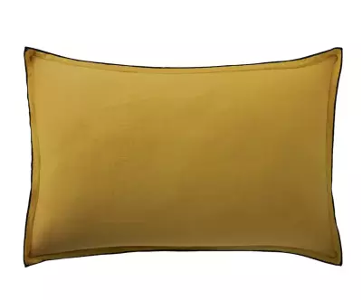 Ensemble housse de couette taie d'oreiller moutarde