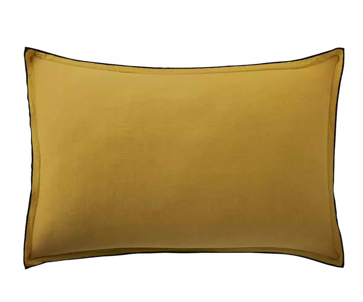 Ensemble housse de couette taie d'oreiller moutarde Ensemble housse de couette taie d'oreiller moutarde