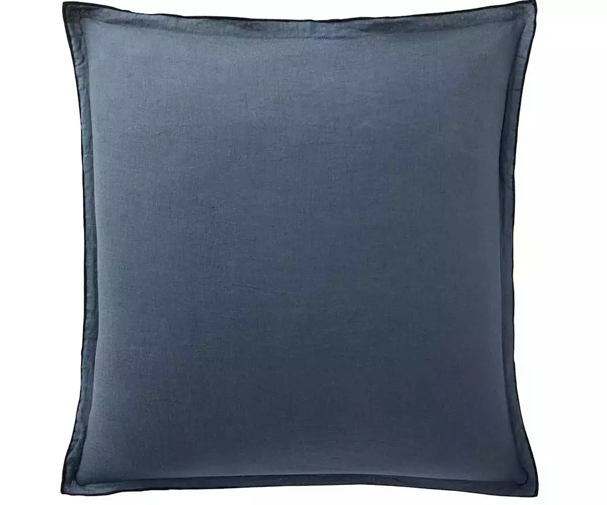 Taie d'oreiller lin lavé bleu Taie d'oreiller lin lavé bleu