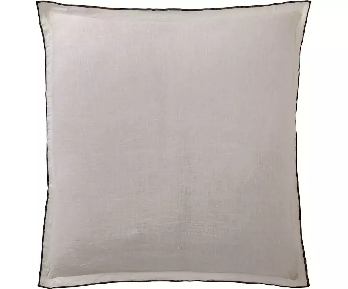 Taie d'oreiller lin lavé beige Taie d'oreiller lin lavé beige