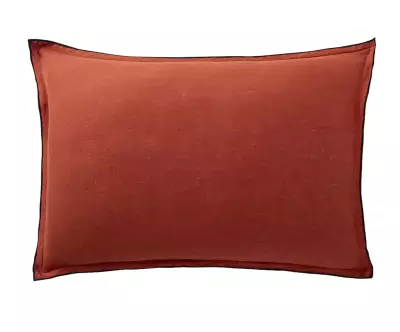 Ensemble housse de couette taie d'oreiller paprika