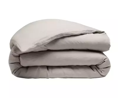 housse de couette lin lavé beige