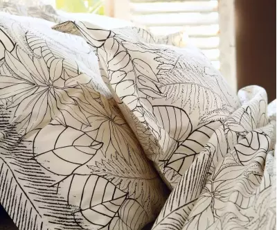 Taie de traversin motif tropical