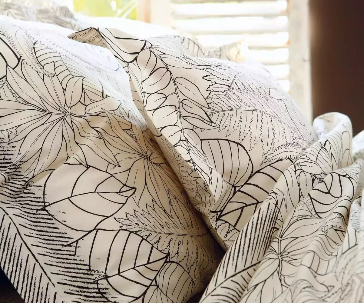 Taie de traversin motif tropical Taie de traversin motif tropical