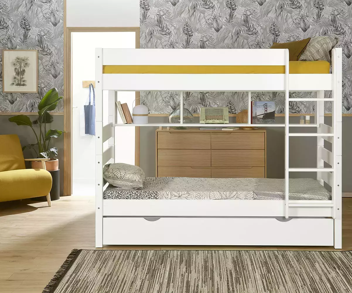 Lit superposé haut Écrin avec 2 matelas Lit superposé haut Écrin avec 2 matelas