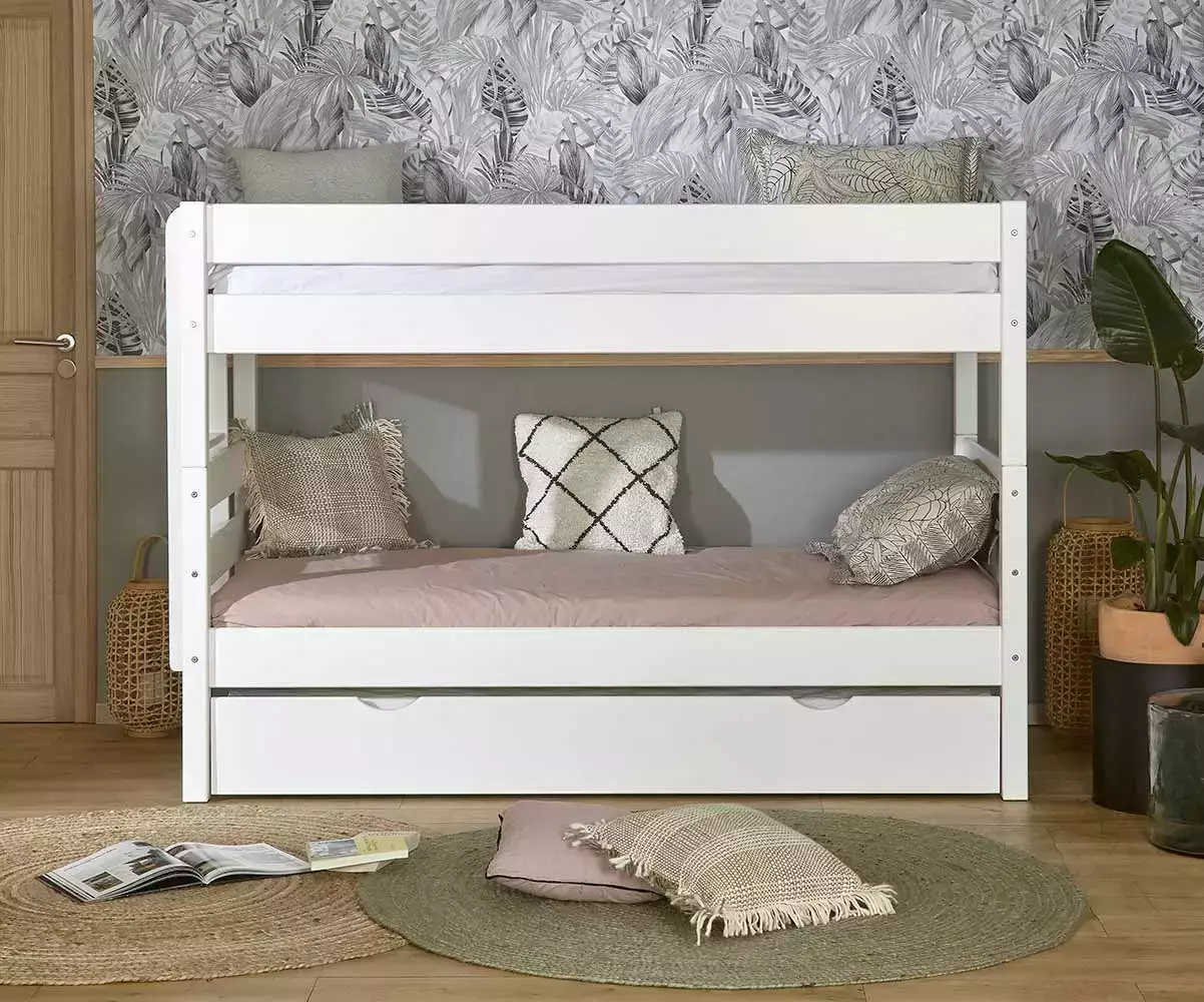 Lit superposé Alto blanc avec matelas Lit superposé Alto blanc avec matelas