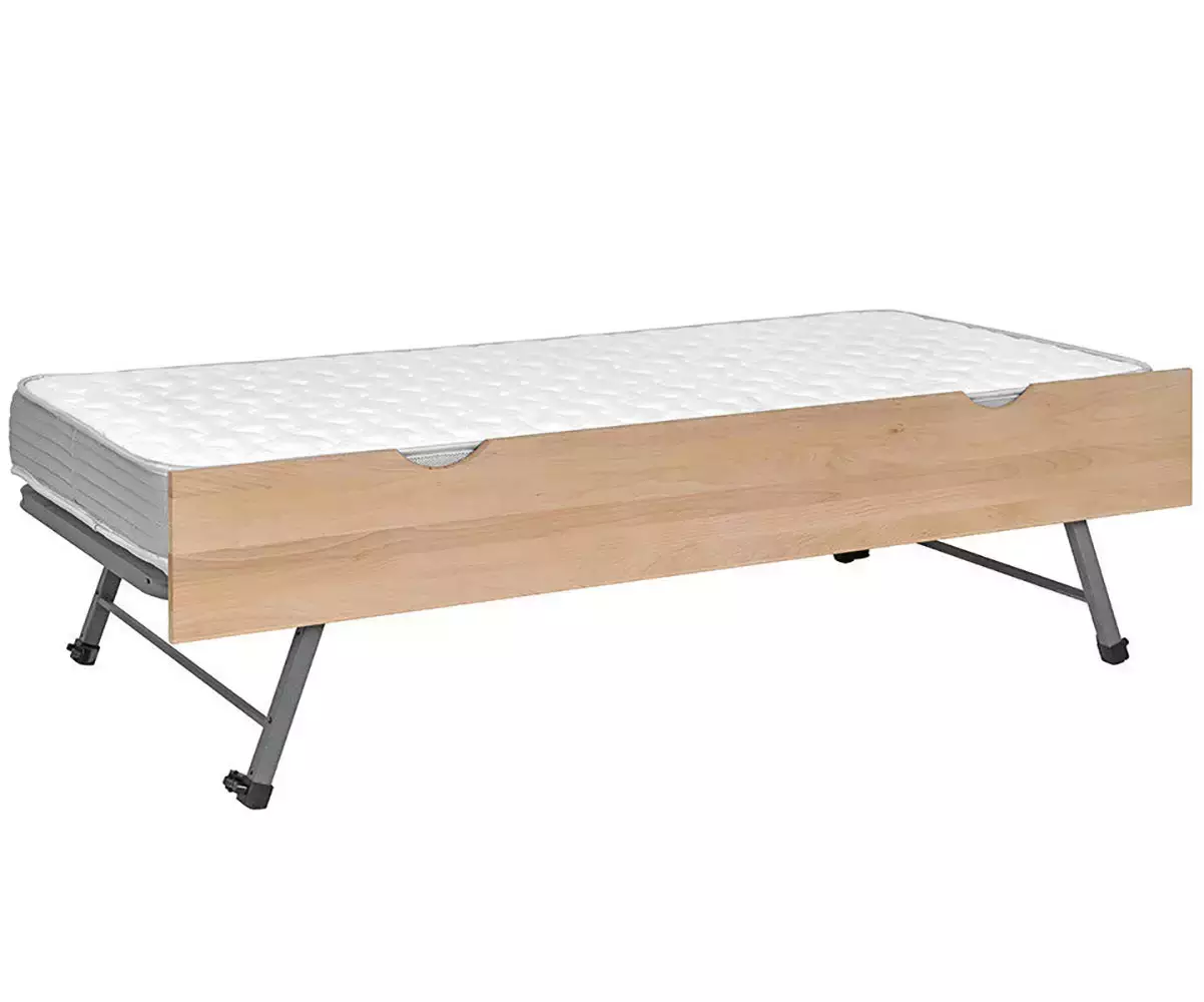 Sommier gigogne hêtre avec matelas Sommier gigogne hêtre avec matelas