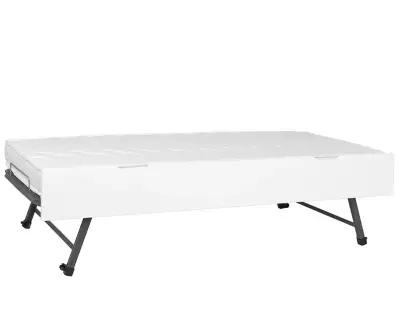 Sommier gigogne blanc en bois massif