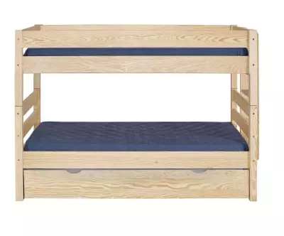 Lit superposé Alto bas avec sommier gigogne et matelas