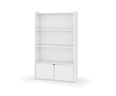 Etagère Fairview blanche avec deux portes amovibles