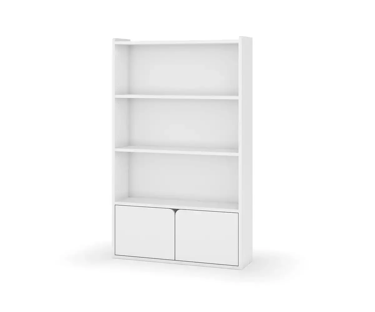 Etagère Fairview blanche avec deux portes amovibles Etagère Fairview blanche avec deux portes amovibles