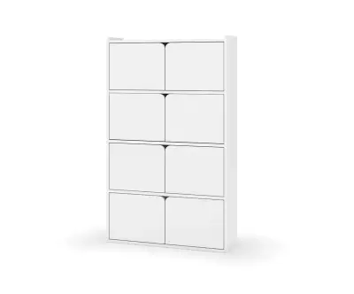 Etagère Fairview blanche avec 8 portes