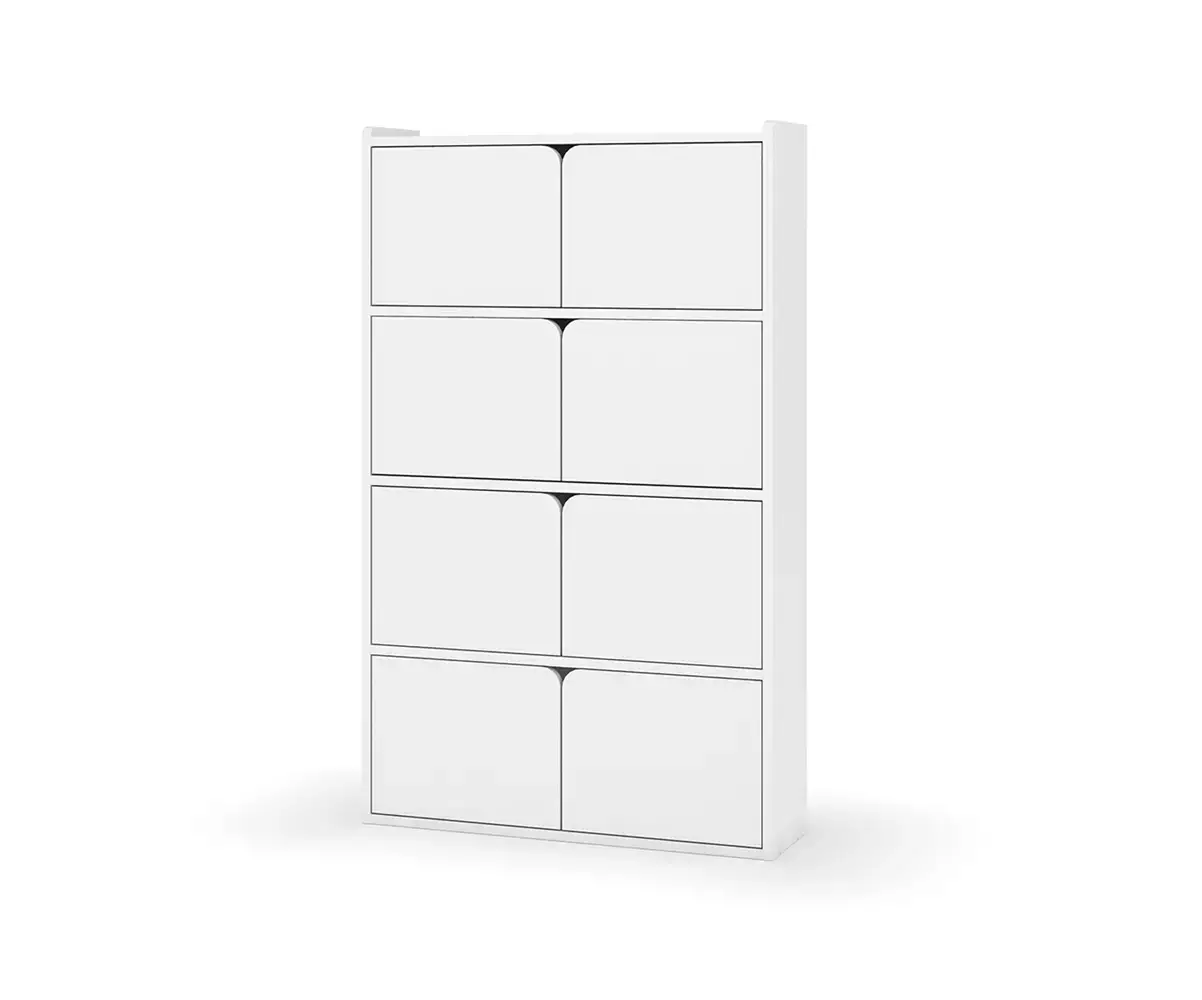 Etagère Fairview blanche avec 8 portes Etagère Fairview blanche avec 8 portes