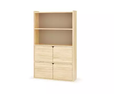 Etagère Fairview bois avec 4 portes amovibles