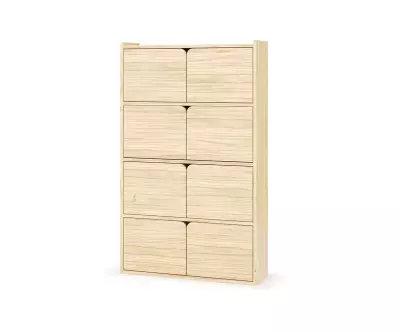 Etagère Fairview bois avec 8 portes