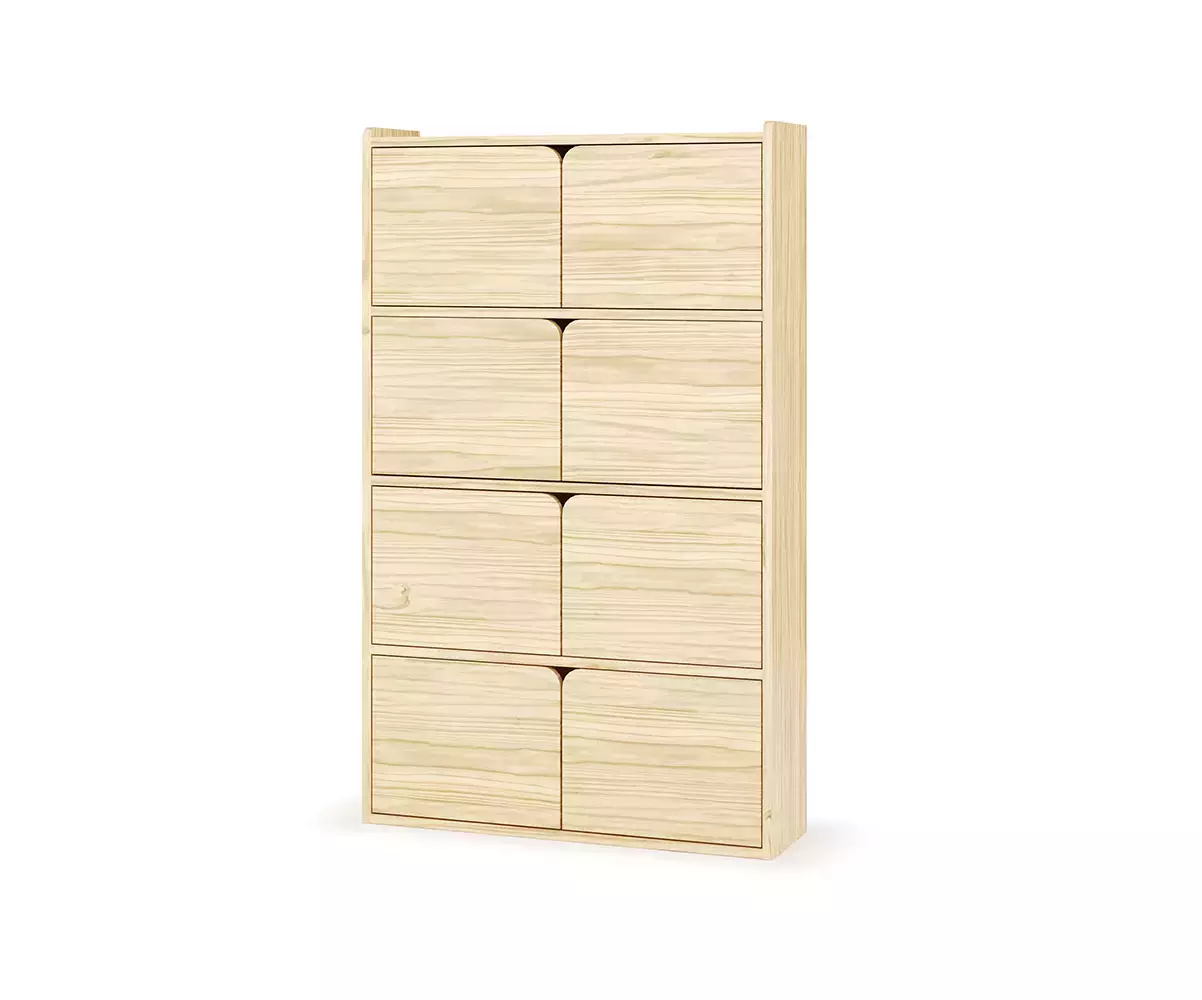 Etagère Fairview bois avec 8 portes