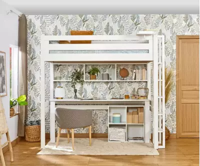 Lit mezzanine Adam avec bureau en option
