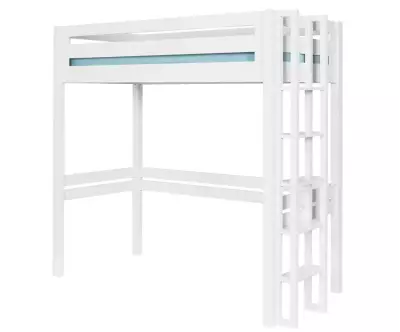 Lit mezzanine Adam avec bureau blanc échelle petit côté