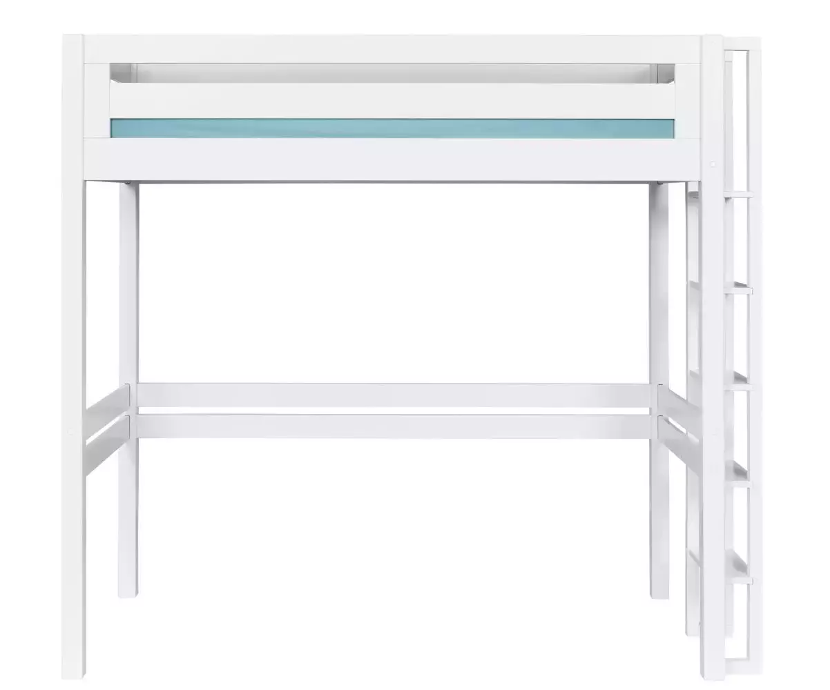 Lit mezzanine Adam avec bureau échelle petit côté Lit mezzanine Adam avec bureau échelle petit côté