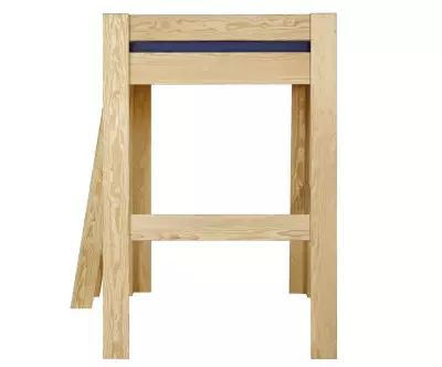 Côté du lit mezzanine échelle Paros bois naturel