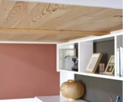 Sommier plancher inclus avec le lit mezzanine blanc