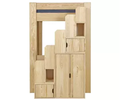 Module escalier bois naturel positionné à droite